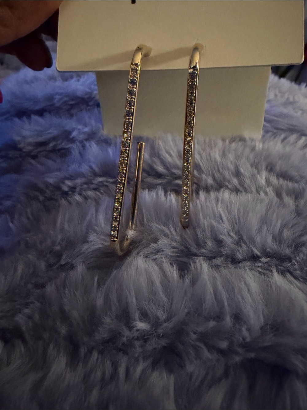 Gold open Edits Crystal-Accented Hoop Earrings